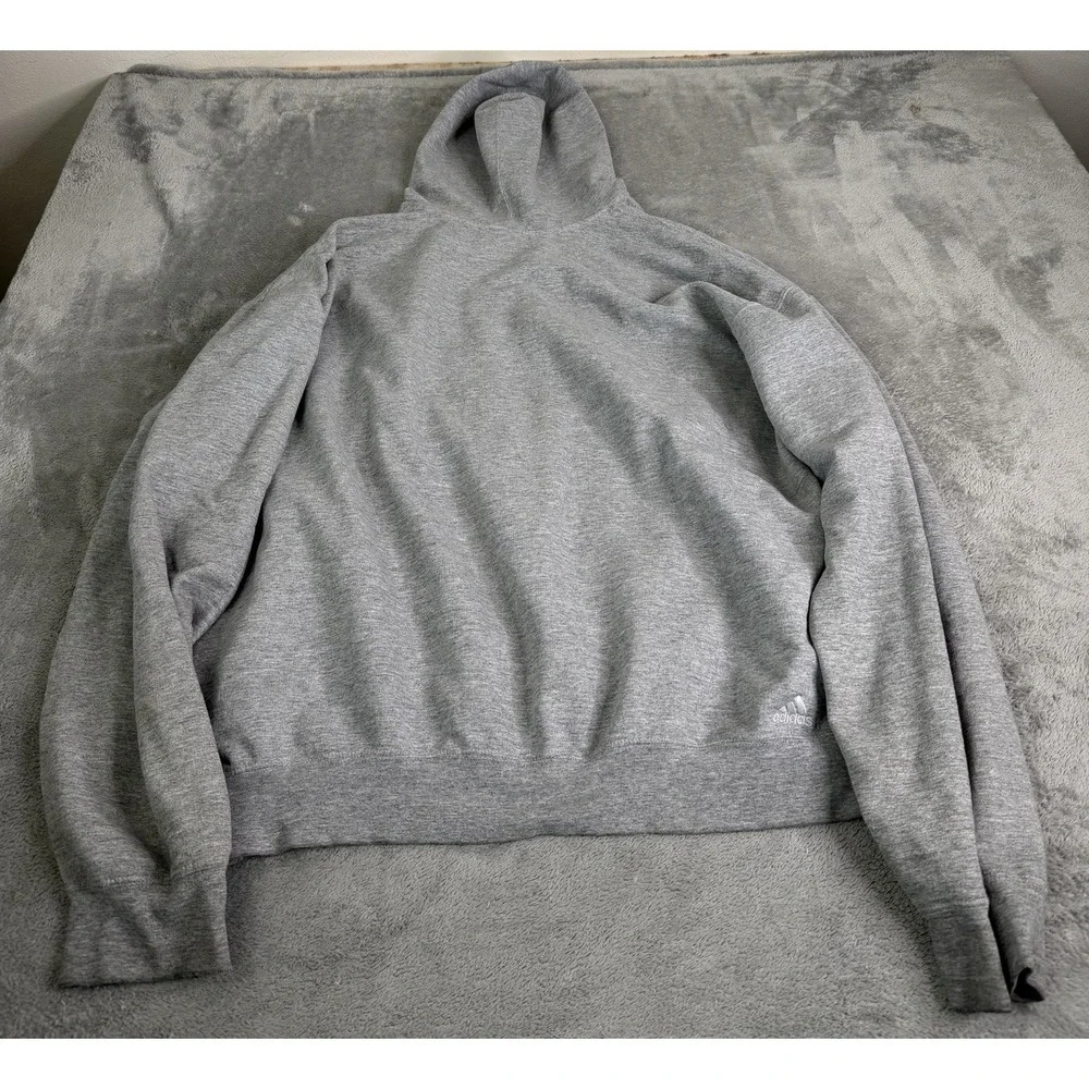 Vintage Y2K Adidas Pullover Hoodie Men's Size XL Gray